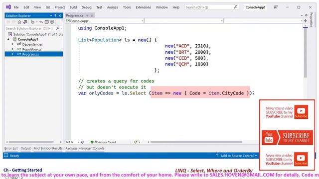 (C# Language) LINQ - Select, Where, OrderBy, OrderByDescending | C# Getting Started смотреть онлайн