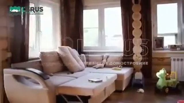 Построенный дом из оцилиндрованного бревна в 2018 компанией Moselbrus