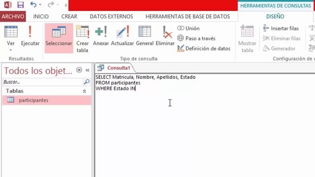 Creando Consulta SQL de Seleccion en Access 2013 смотреть онлайн