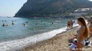 Новый свет, пляж, отдых в Крыму, сентябрь 2017