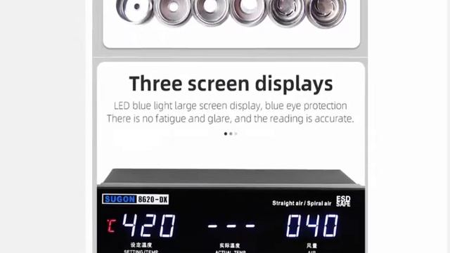 Паяльная станция горячего воздуха SUGON 8620DX 1000 Вт смотреть онлайн