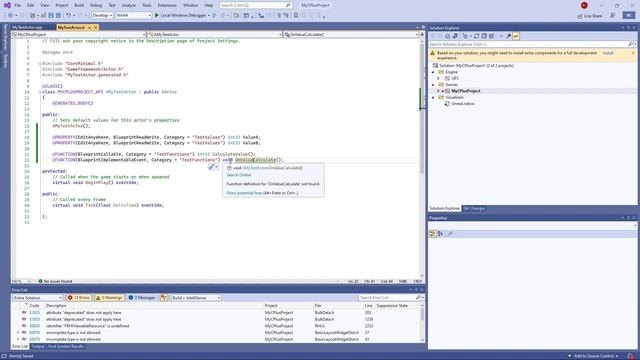 Unreal Engine 5 Tutorial - C++ Part 2: UProperty & UFunction смотреть онлайн