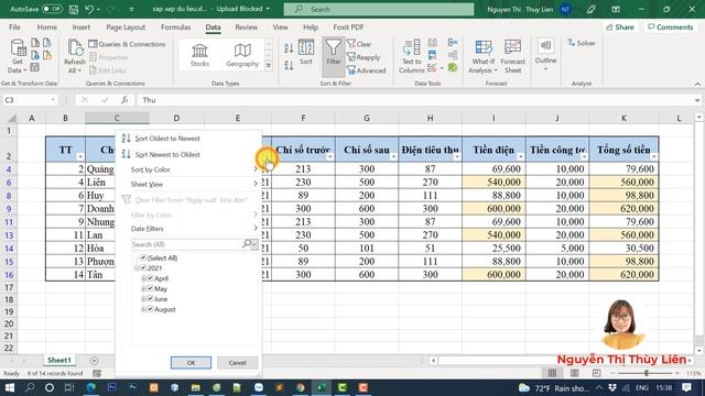 Lọc dữ liệu tự động Auto Filter trong Excel - Học Excel from zero to hero смотреть онлайн