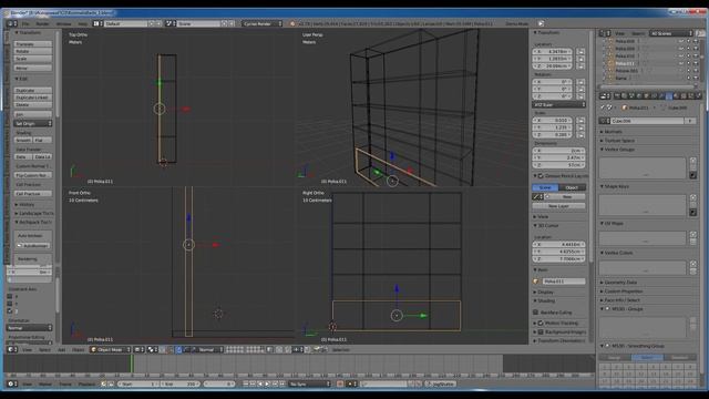 Играем в 3D редакторе Blender.Комната для Барби.Часть 7.Шкаф. смотреть онлайн