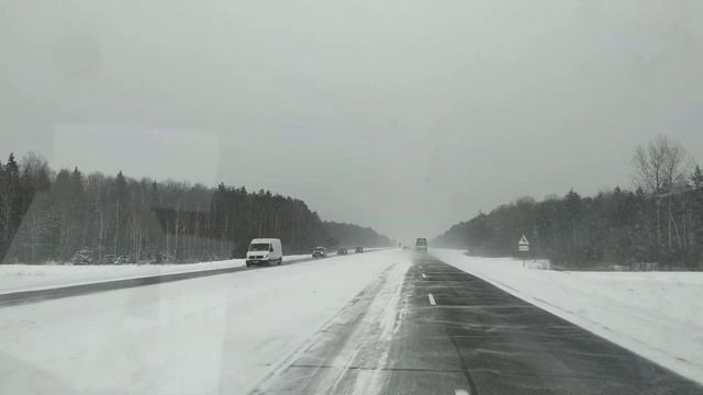 12.02.2021 трасса М1, Ивацевичский район смотреть онлайн