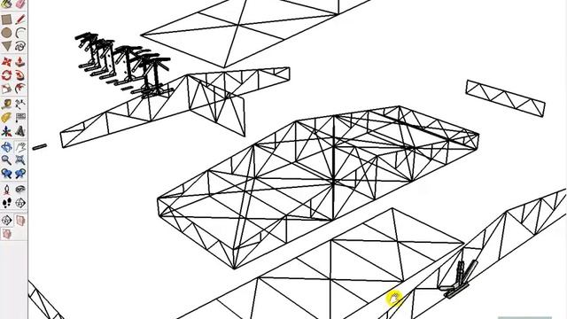 Стальные фермы из спаренных уголков. Связи по фермам. Фахферк. Ветровая ферма. Фото конструкций. смотреть онлайн