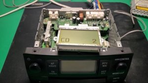 Ремонт штатной магнитолы Toyota Corolla 120. Не работает дисплей. (86120-02260 W58802 Repair)