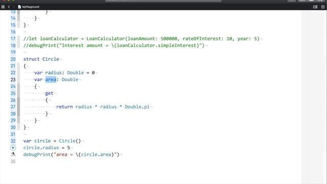 Computed property in Swift | Swift for beginners | Property in swift 5 смотреть онлайн