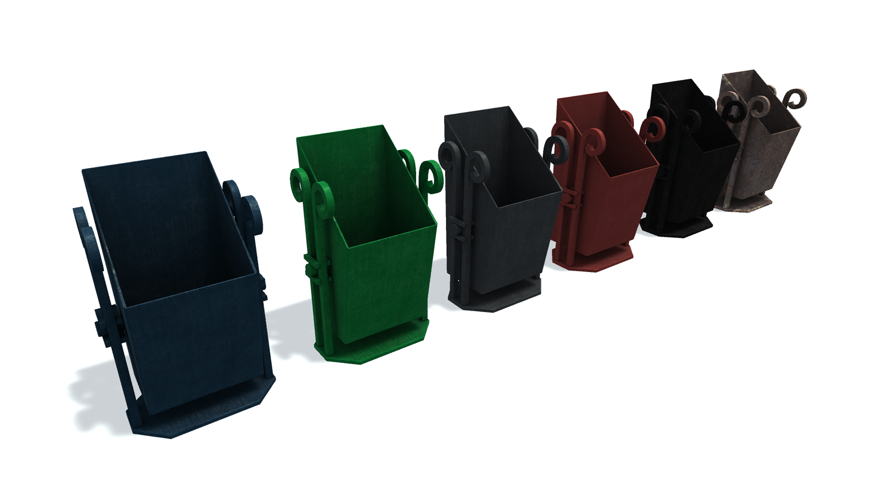 3D модель. Урна A. 3D model Refuse bin A. смотреть онлайн