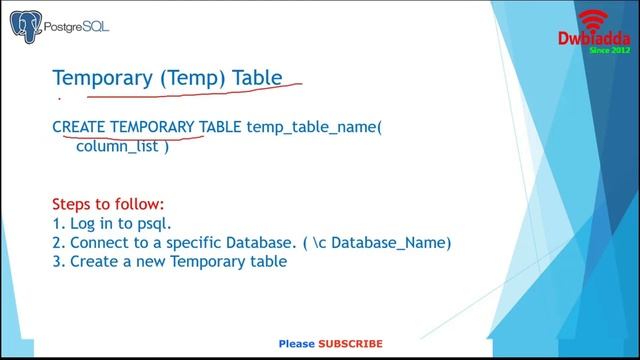 How to create view and temp table and diff between view and temp table | PostgreSQL Tutorial смотреть онлайн
