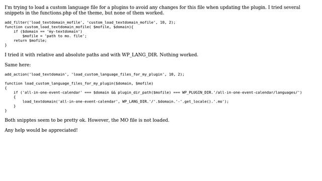 Wordpress: Loading custom language file for plugin смотреть онлайн