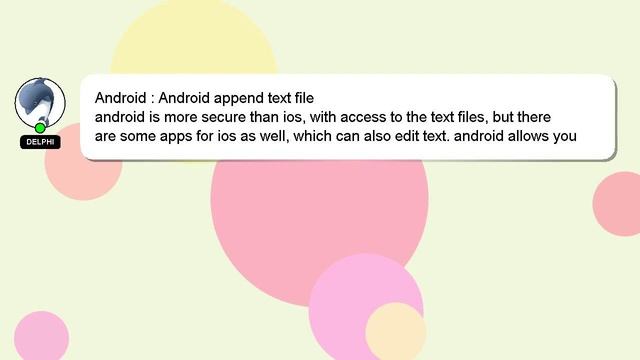 Android : Android append text file смотреть онлайн