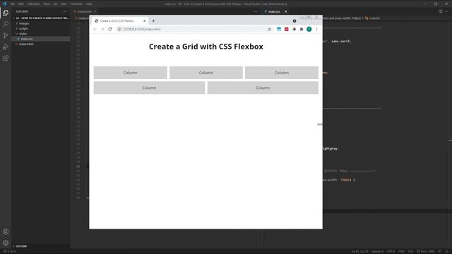How to Create a Grid Layout with CSS Flexbox - Beginner Tutorial смотреть онлайн