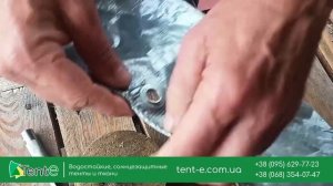 Установка  люверсов 12мм  на тент своими руками