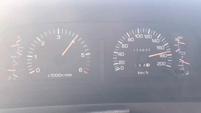 Toyota Landcruiser FZ80 1994 stock engine 1FZF, acceleration from 0 to full speed, تسارع تويوتا ١٩٩ смотреть онлайн