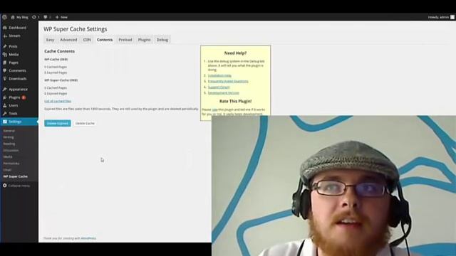 Clearing your cache in the WP Super Cache WordPress plugin смотреть онлайн