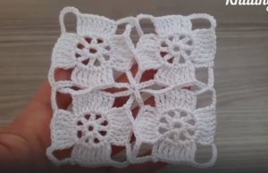 Безотрывное вязание. Узор для шалей, туник, блуз, покрывал,скатертей и пр.