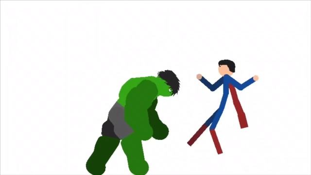 Hulk vs Superman (Stick Nodes Animation) смотреть онлайн