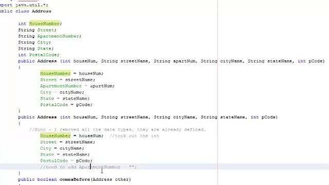 Help with creating an Address Class in Java смотреть онлайн