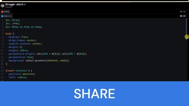 CSS 3D toggle animation | how to make a 3D toggle - click it CSS animation with | HTML CSS & JAVA смотреть онлайн