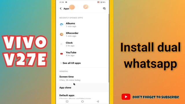 Vivo V27E Install dual whatsapp || How to enable dual Whatsapp Settings смотреть онлайн