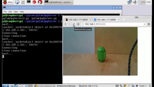 Python socket server to send camera image to client (II) смотреть онлайн