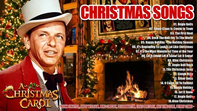 The Best Old Christmas Songs with Fireplace ? Christmas by Frank Sinatra, Nat King Cole, Bing Crosb смотреть онлайн