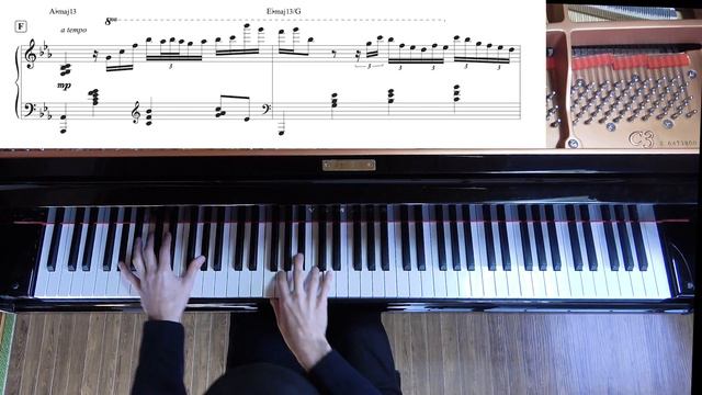 “My Neighbor Totoro” (Path of the Wind) - advanced piano cover with a bit of jazz - sheet music смотреть онлайн