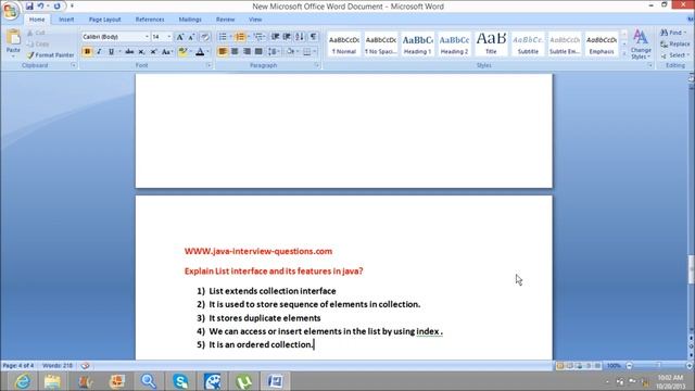 10 Explain the purpose of list and its features in java смотреть онлайн