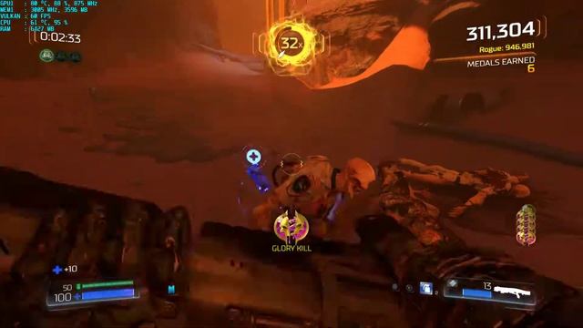 DOOM (Ultra Preset) Vulkan Benchmark / Performance Test - GTX TITAN & Pentium G3258 OC (4.2) GHz смотреть онлайн