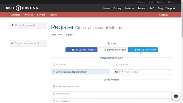 How to Log In to Apex Hosting With Your Social Media смотреть онлайн