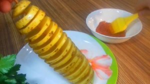 Картофель ТОРНАДО в духовке ?  Как нарезать картошку спиралью