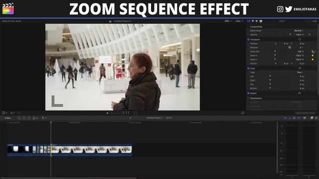 Zoom Sequence Effect in Final Cut Pro X смотреть онлайн