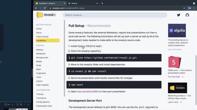 Reveal JS — HTML Presentation Framework (1 of 6, Intro and installation) смотреть онлайн