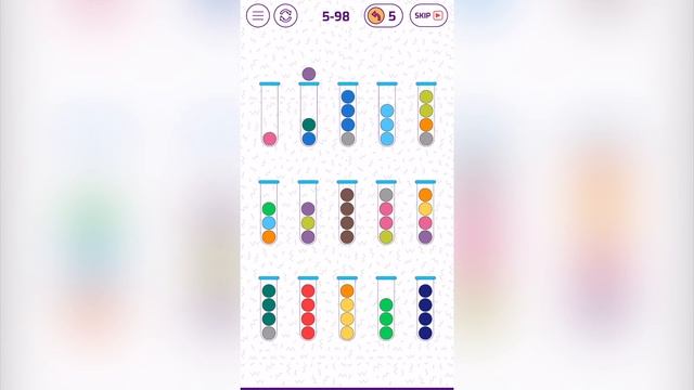 Bubble Sort Color Puzzle Game Ninja Level 5-96 to 5-100 Walkthrough смотреть онлайн