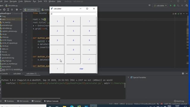 make a simple calculator with Tkinter python смотреть онлайн