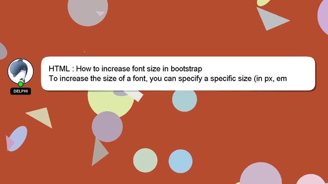 HTML : How to increase font size in bootstrap смотреть онлайн