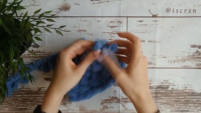 Идеальная обвязка для пледов и Узор "Плетенка" из пряжи Alize Puffy смотреть онлайн