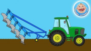 Трактор.  Развивающие мультики для детей.