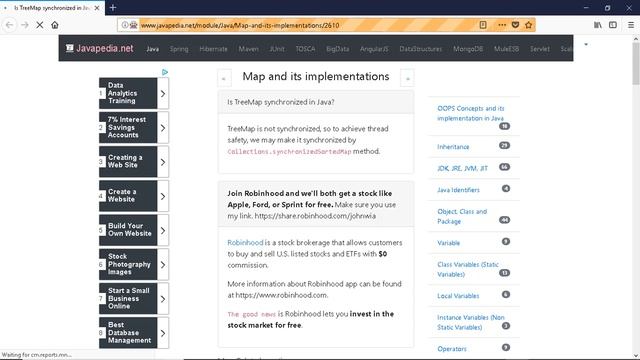 Is TreeMap synchronized in Java?
| javapedia.net смотреть онлайн