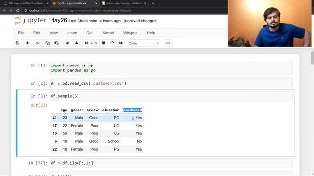 Encoding Categorical Data Ordinal Encoding Label Encoding смотреть онлайн