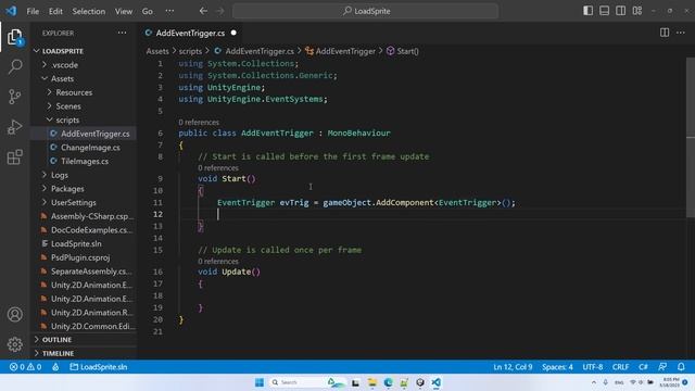 How to add an event trigger from script in Unity смотреть онлайн