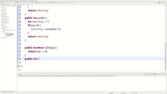 Stack Implementation Using an Array Java / Stack Using an Array Java смотреть онлайн