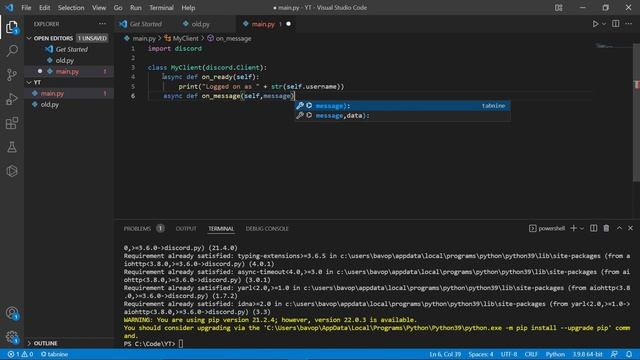 Discord Python Bot EP1 : Setup смотреть онлайн