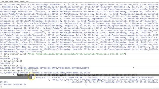 Part 4 of Scraping with Python with Beautiful Soup. Scraping Turnstile Page video #2. смотреть онлайн