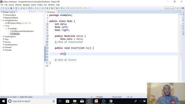 Google Interview - Build a Binary Search Tree - Part 1 смотреть онлайн
