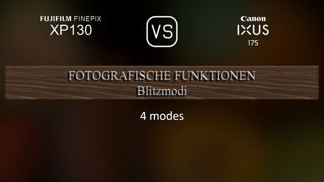 Fujifilm FINEPIX XP130 Vs. Canon IXUS 175: Ein Vergleich Der Technische Daten