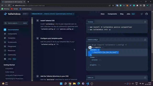 Tailwind CSS with REACT | How To Install Tailwind CSS v3 In React смотреть онлайн
