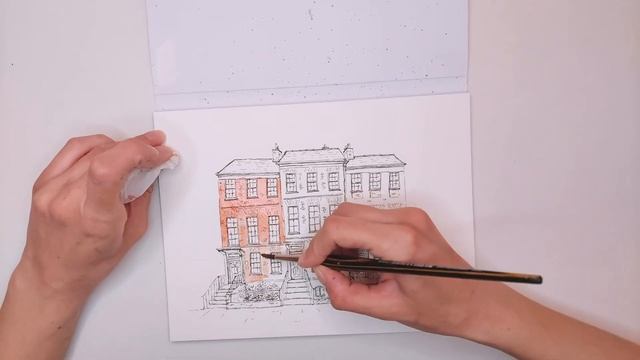 Let's sketch | Pen and ink watercolor sketch смотреть онлайн