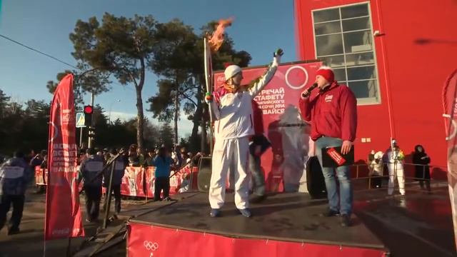 Краснодар. Эстафета олимпийского огня. 04.02.2014. День 120. смотреть онлайн